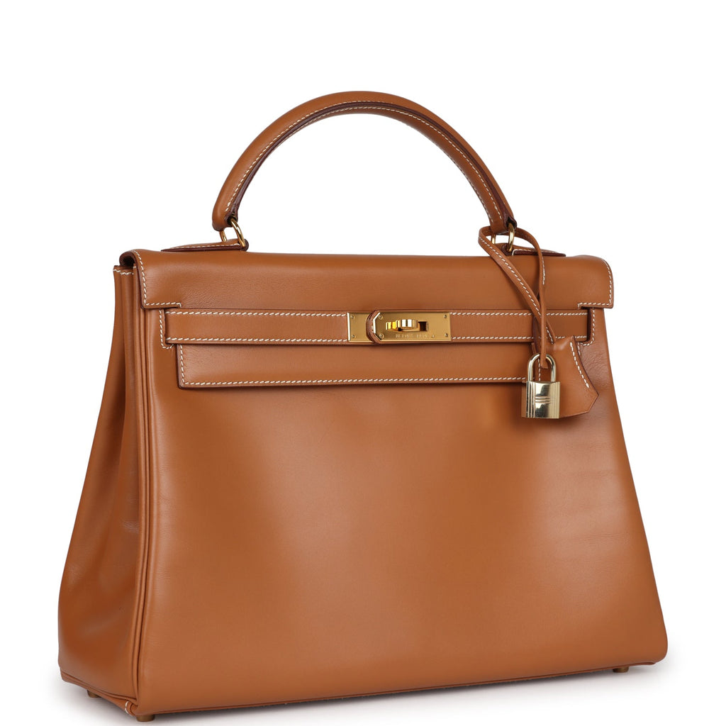 Hermes Kelly Retourne 32 Naturel Sable Chamonix Gold Hardware - Exclusu