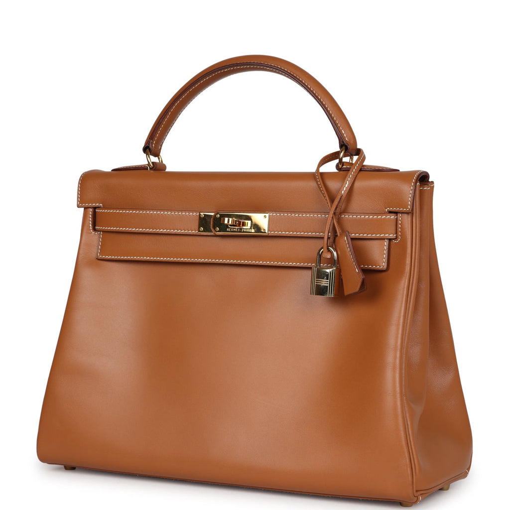 Hermes Kelly Retourne 32 Naturel Sable Chamonix Gold Hardware - Exclusu