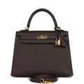 Hermes Kelly Sellier 25 Ecorce Epsom Gold Hardware - Exclusu