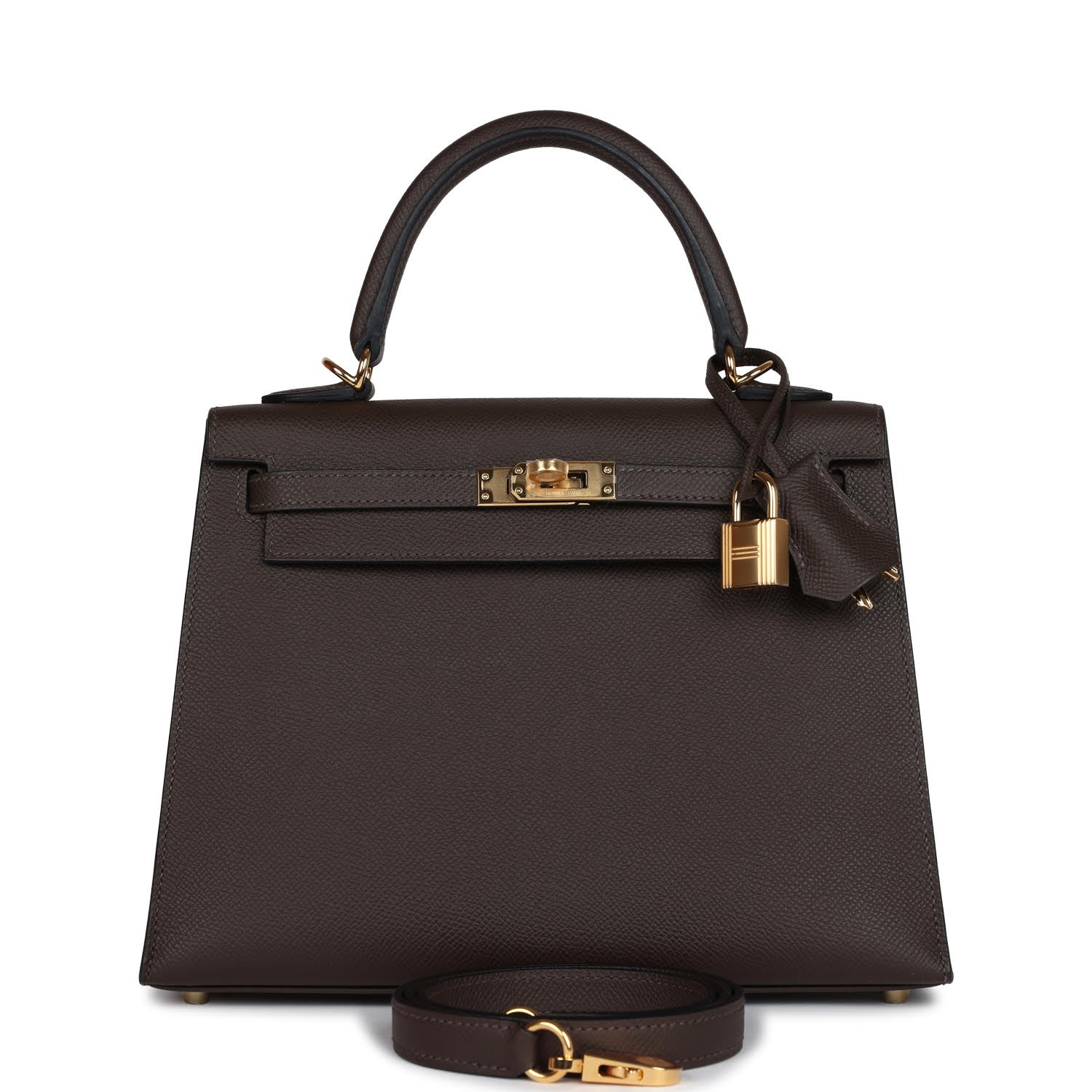 Hermes Kelly Sellier 25 Ecorce Epsom Gold Hardware - Exclusu