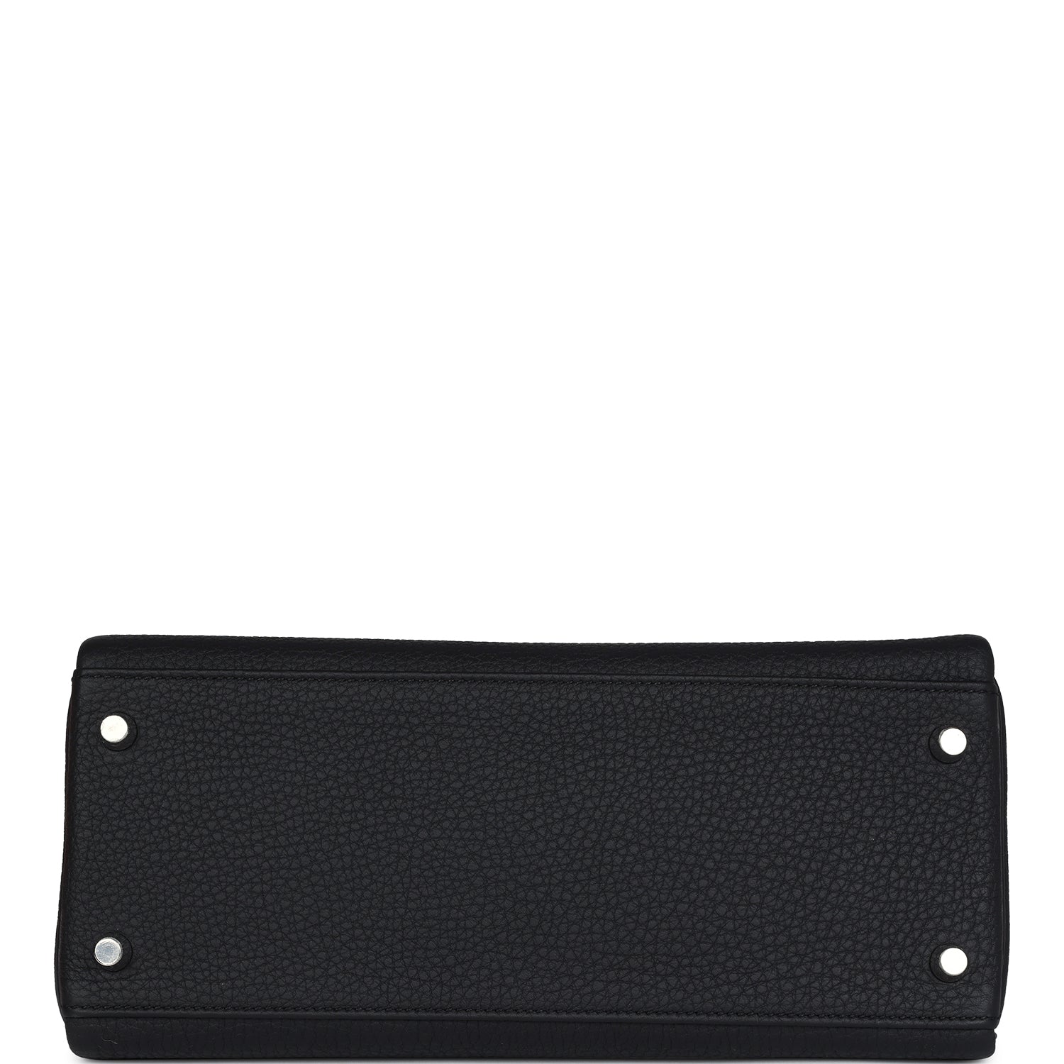 Hermes Kelly Retourne 28 Black Togo Palladium Hardware - Exclusu