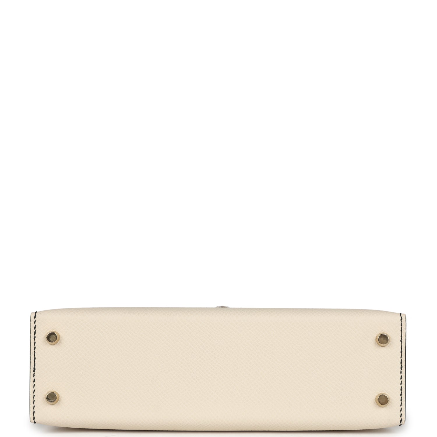 Hermes Special Order (HSS) Kelly Sellier 20 Craie and Black Epsom Permabrass Hardware - Exclusu