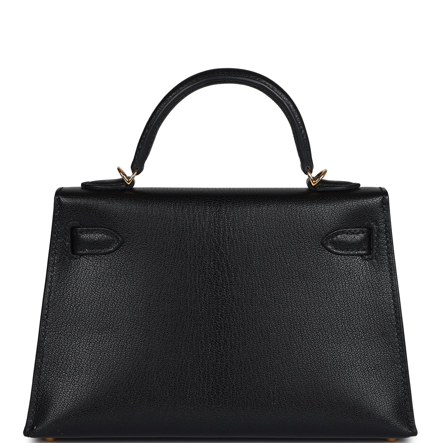Hermes Kelly Sellier 20 Black Chevre Mysore Gold Hardware - Exclusu