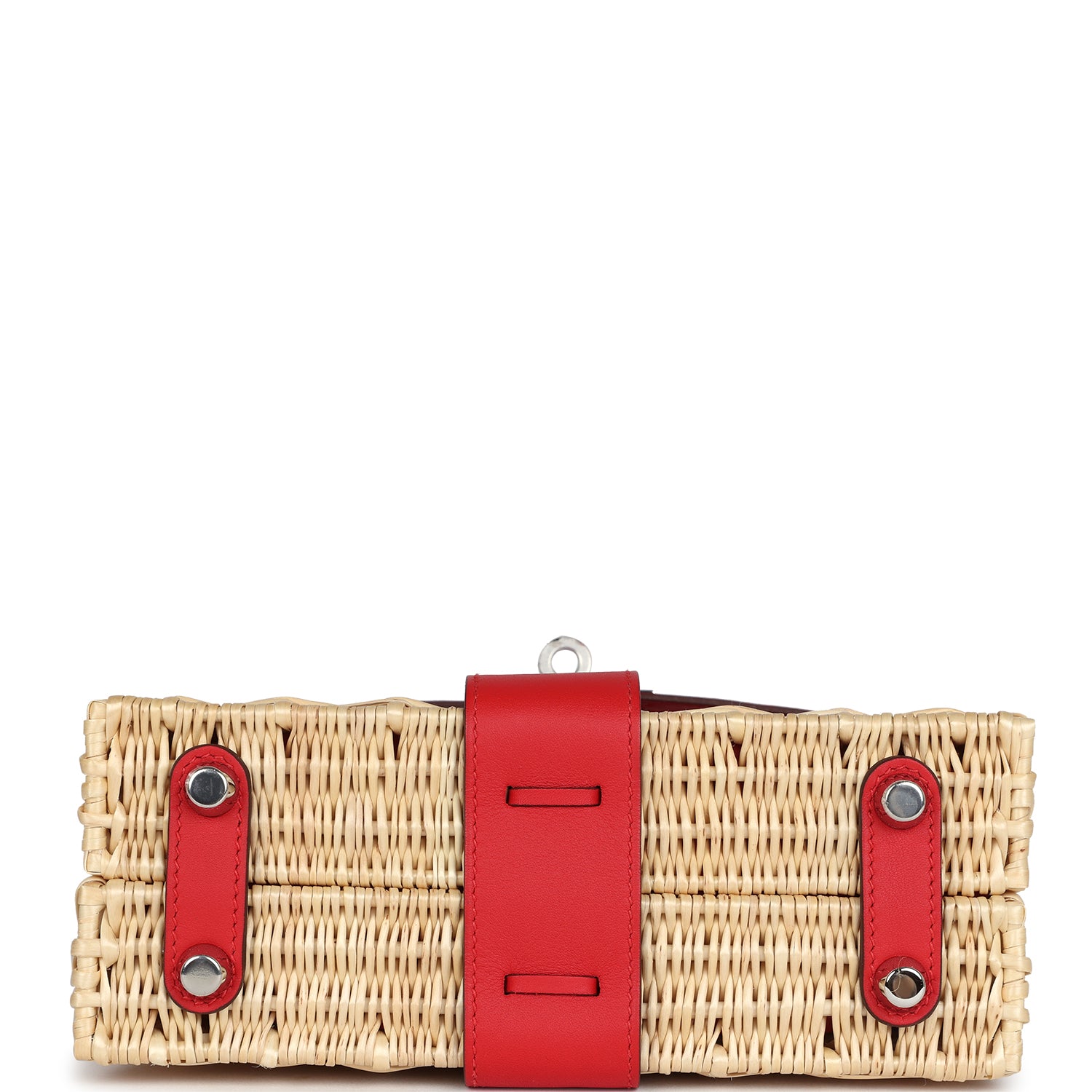 Hermes Mini Picnic Kelly 20 Rouge De Coeur Swift Palladium Hardware - Exclusu