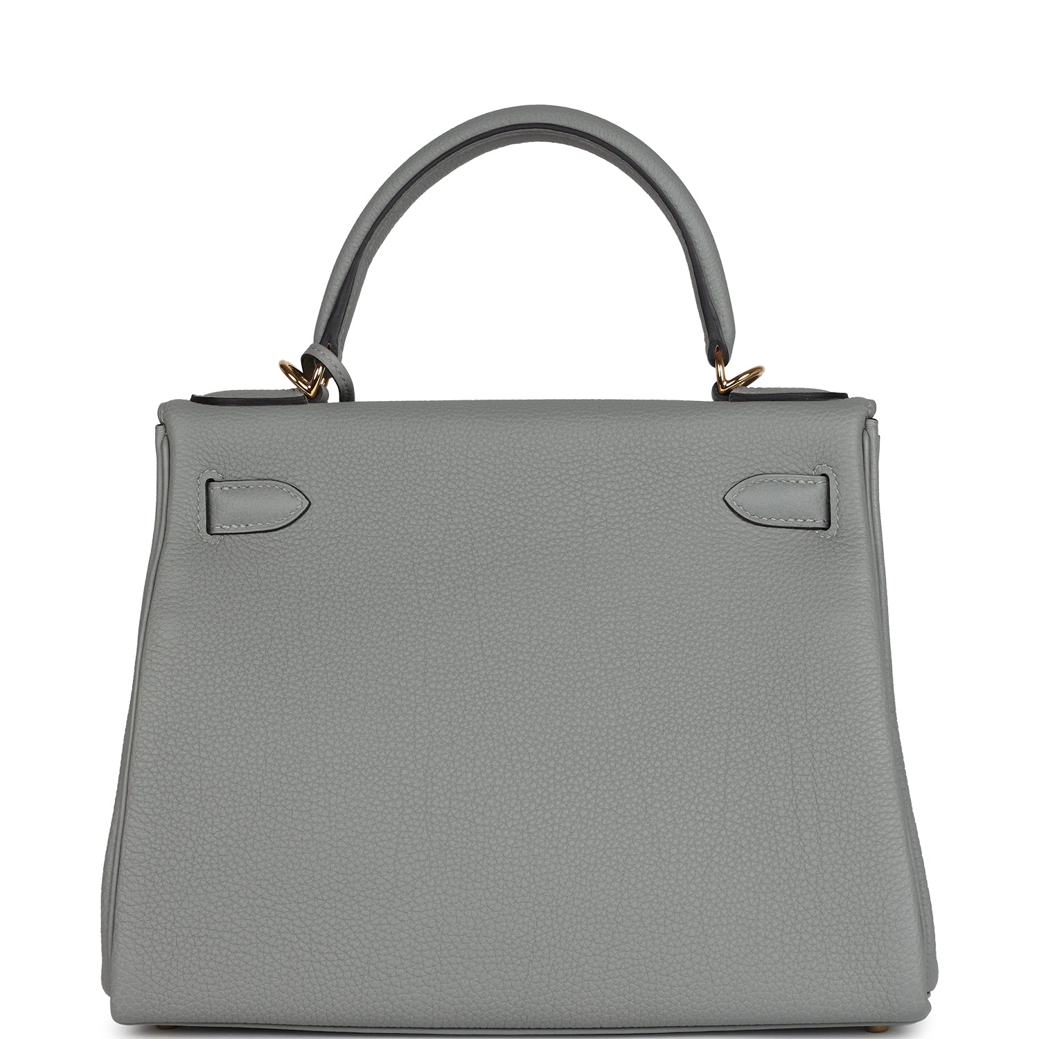 Hermes Kelly Retourne 28 Gris Mouette Togo Gold Hardware - Exclusu