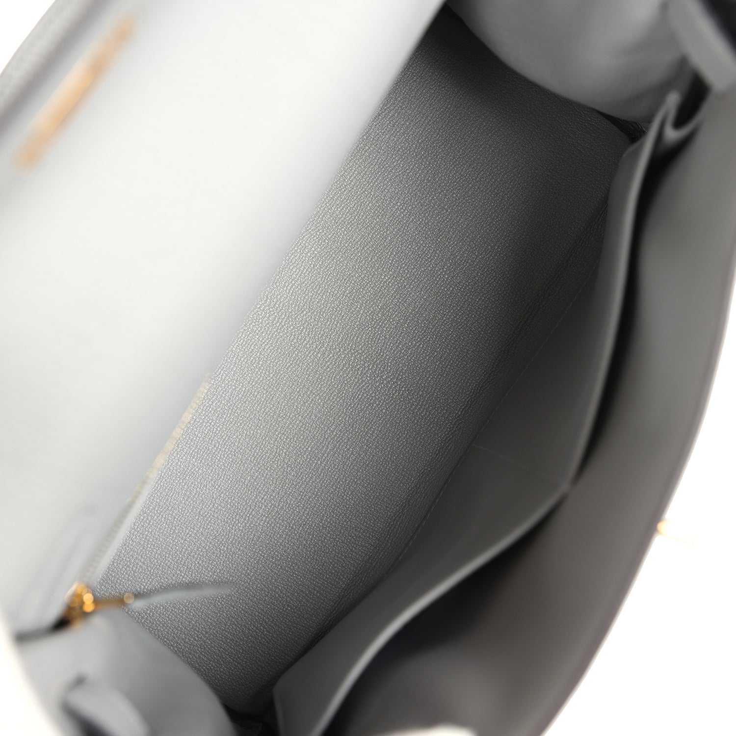 Hermes Kelly Retourne 28 Gris Mouette Togo Gold Hardware - Exclusu