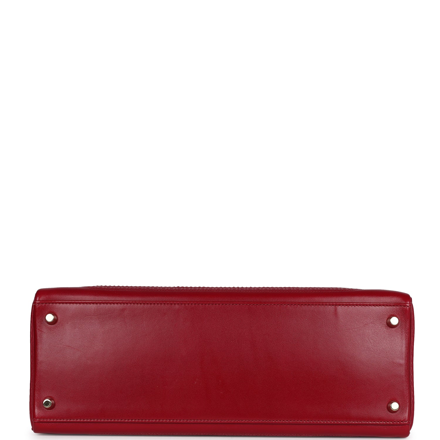 Hermes Ghillies Kelly Retourne 35 Rubis Tadelakt Permabrass Hardware - Exclusu