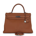 Hermes Kelly Retourne 35 Gold Togo Palladium Hardware - Exclusu