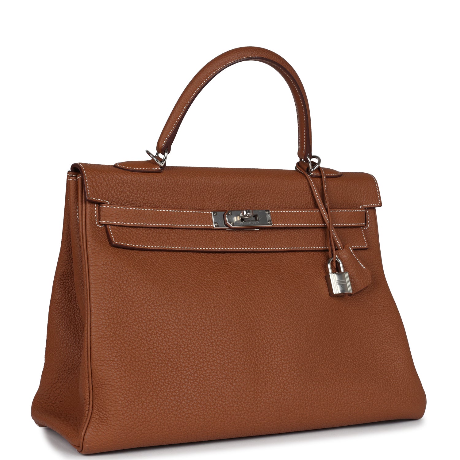 Hermes Kelly Retourne 35 Gold Togo Palladium Hardware - Exclusu