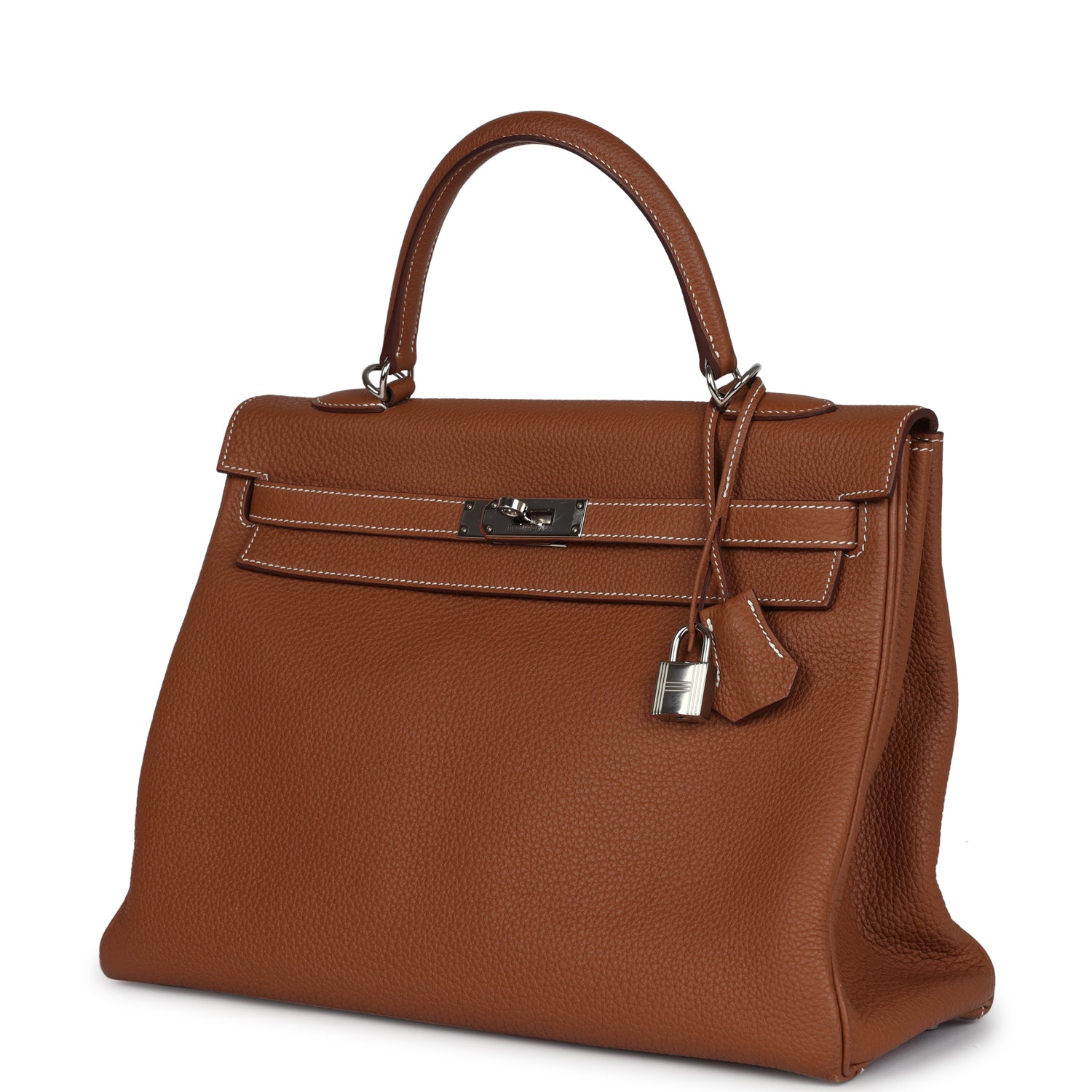 Hermes Kelly Retourne 35 Gold Togo Palladium Hardware - Exclusu