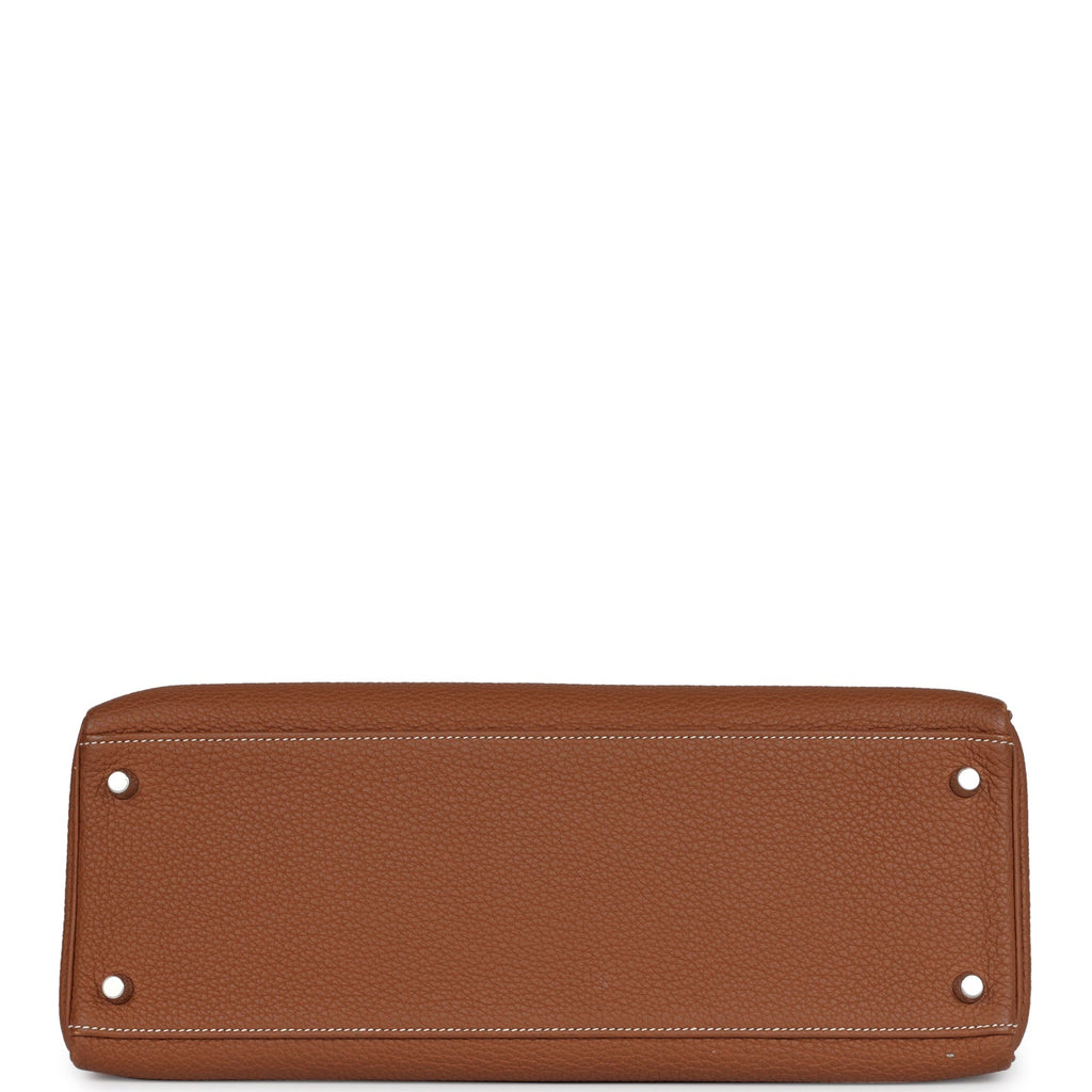 Hermes Kelly Retourne 35 Gold Togo Palladium Hardware - Exclusu