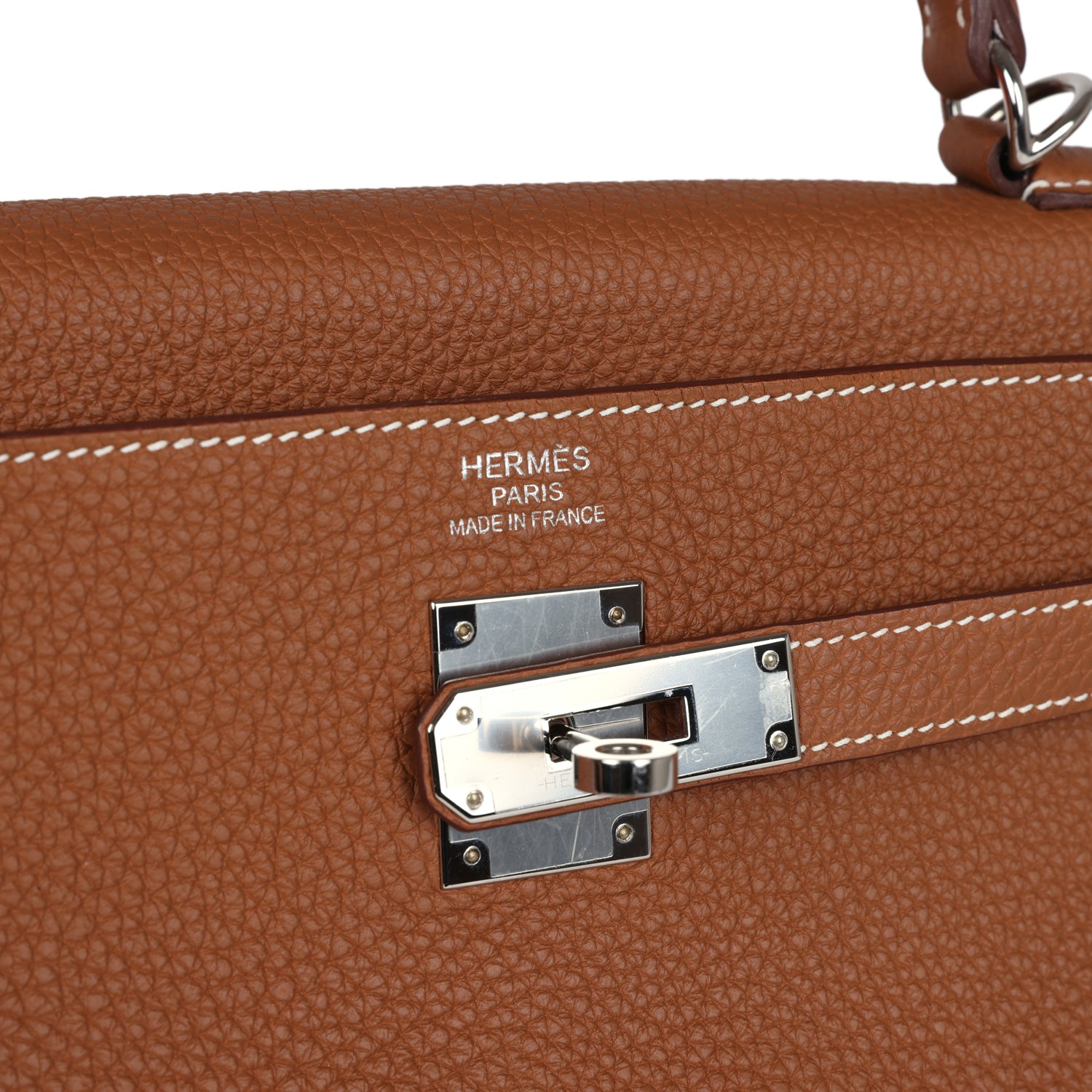 Hermes Kelly Retourne 35 Gold Togo Palladium Hardware - Exclusu