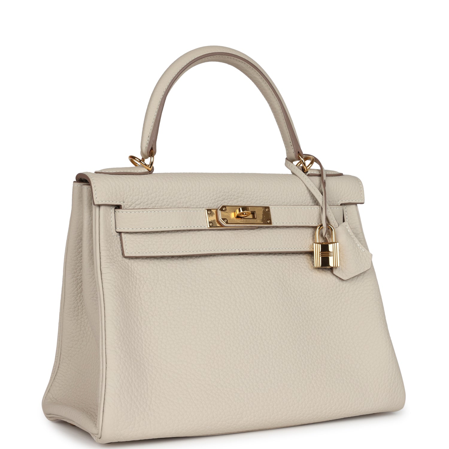 Hermes Kelly Retourne 28 Craie Togo Gold Hardware - Exclusu