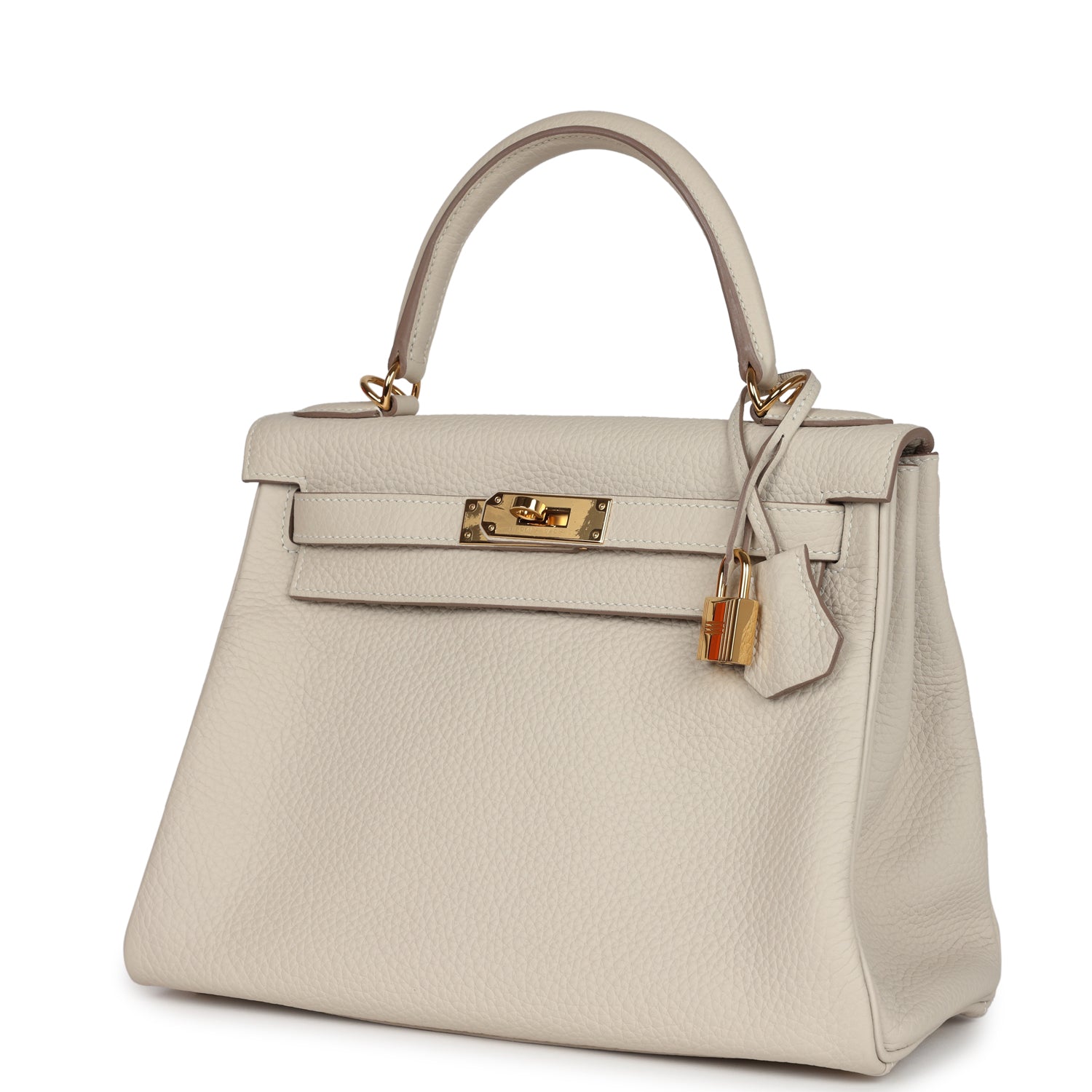 Hermes Kelly Retourne 28 Craie Togo Gold Hardware - Exclusu