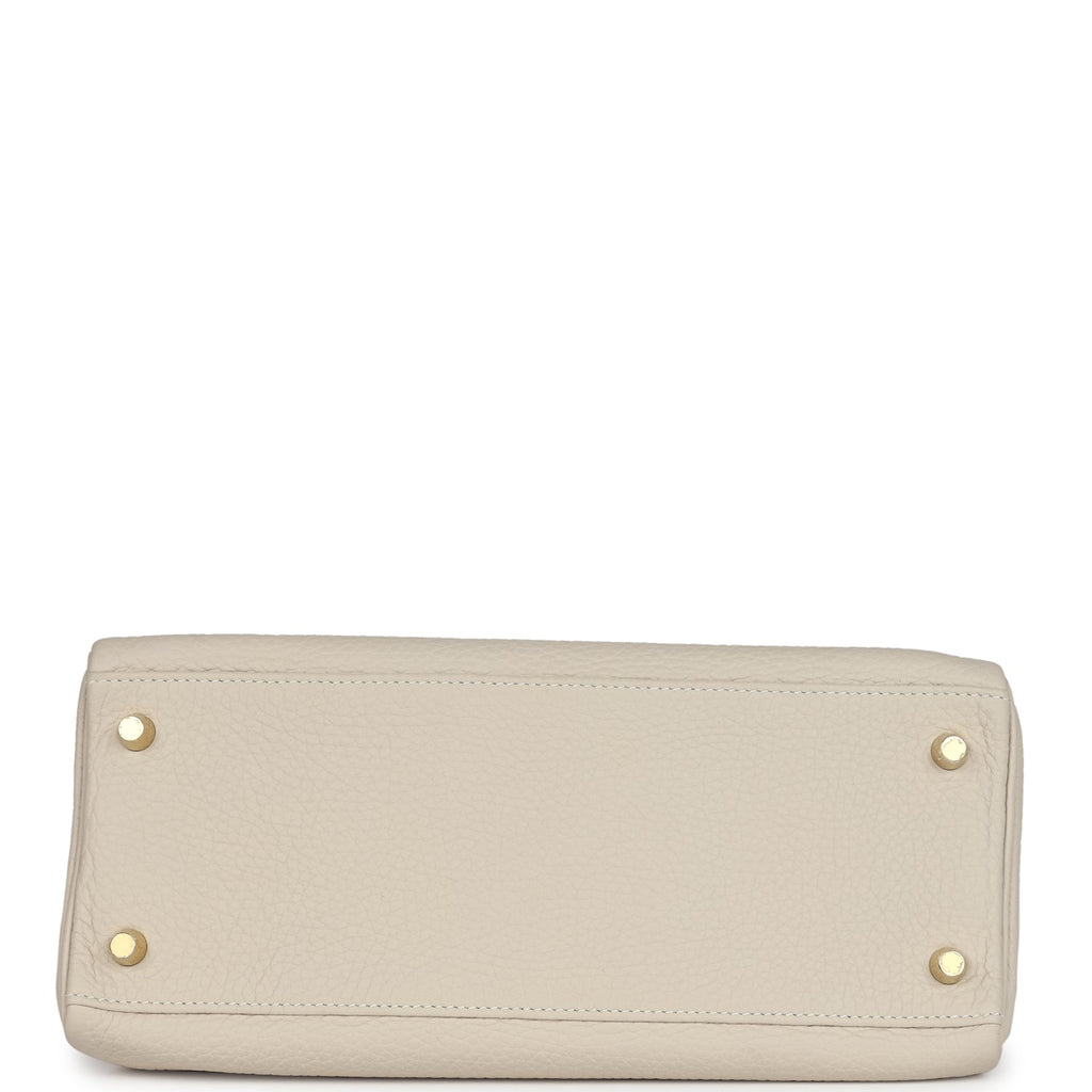Hermes Kelly Retourne 28 Craie Togo Gold Hardware - Exclusu