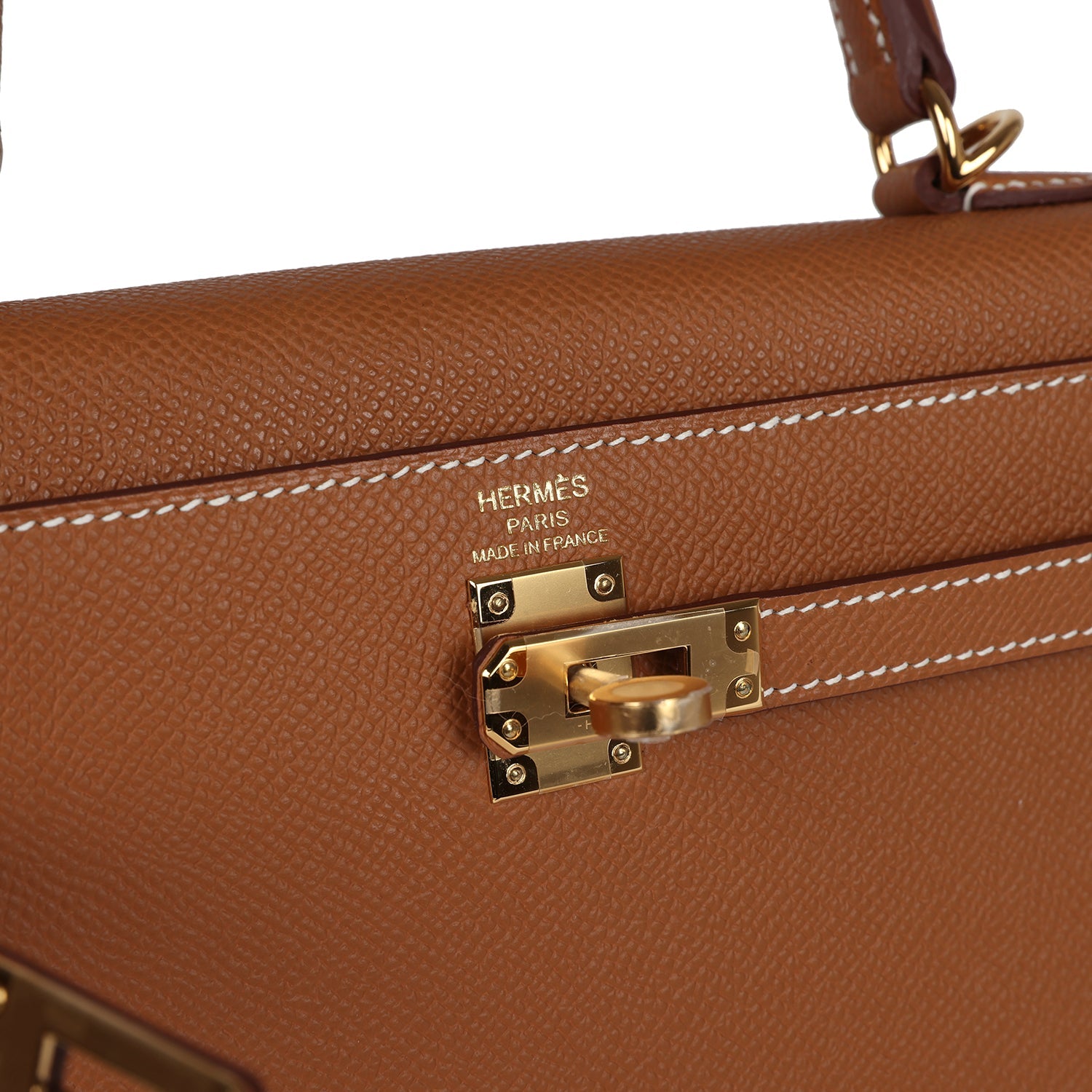 Hermes Kelly Sellier 25 Gold Epsom Gold Hardware - Exclusu