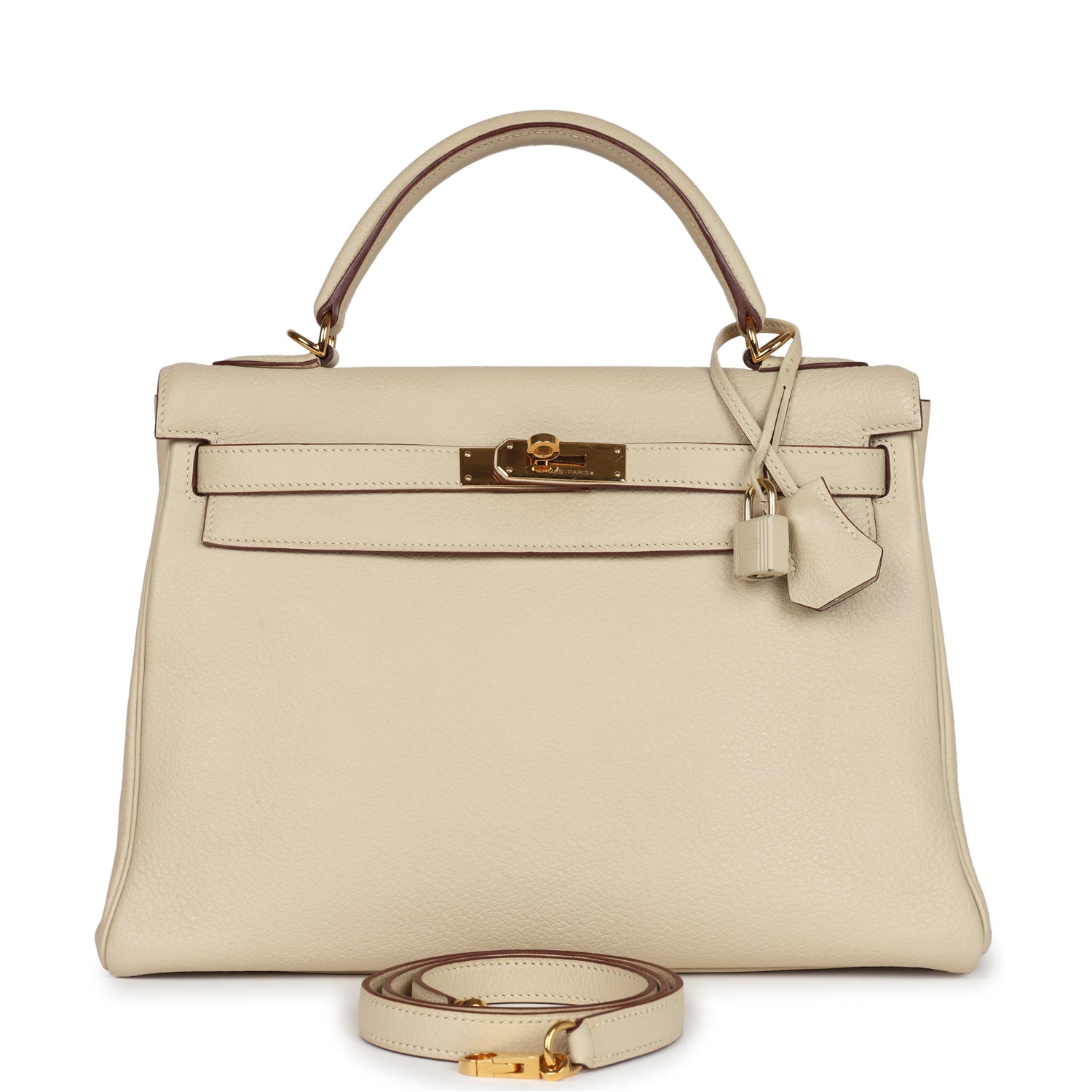 Hermes Kelly Retourne 32 Parchemin Togo Gold Hardware - Exclusu