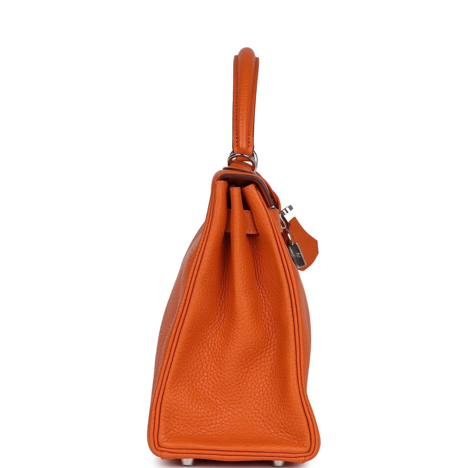 Hermes Special Order (HSS) Kelly Retourne 28 Orange Togo Palladium Hardware - Exclusu