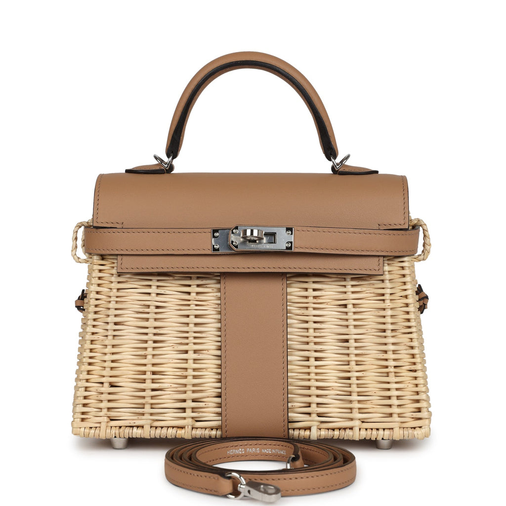 Hermes Mini Picnic Kelly 20 Chai Swift Palladium Hardware - Exclusu