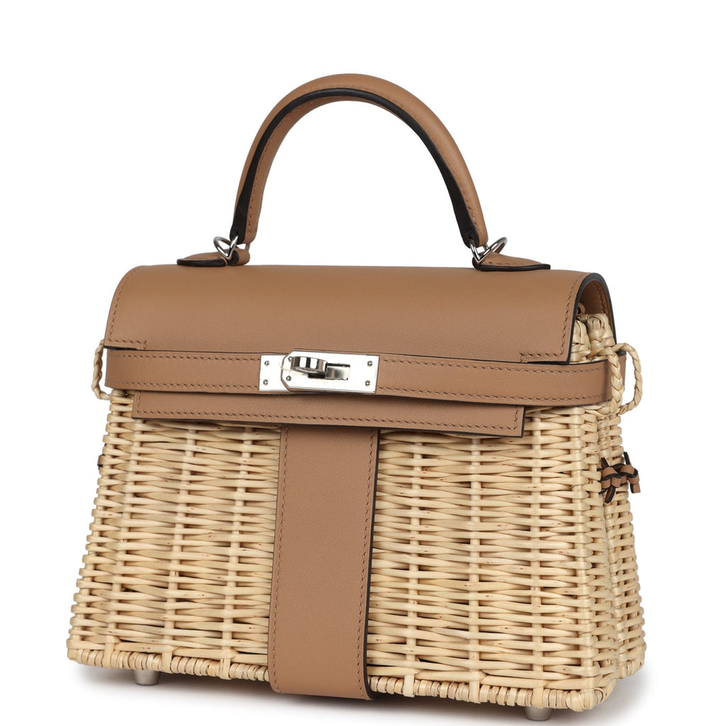 Hermes Mini Picnic Kelly 20 Chai Swift Palladium Hardware - Exclusu