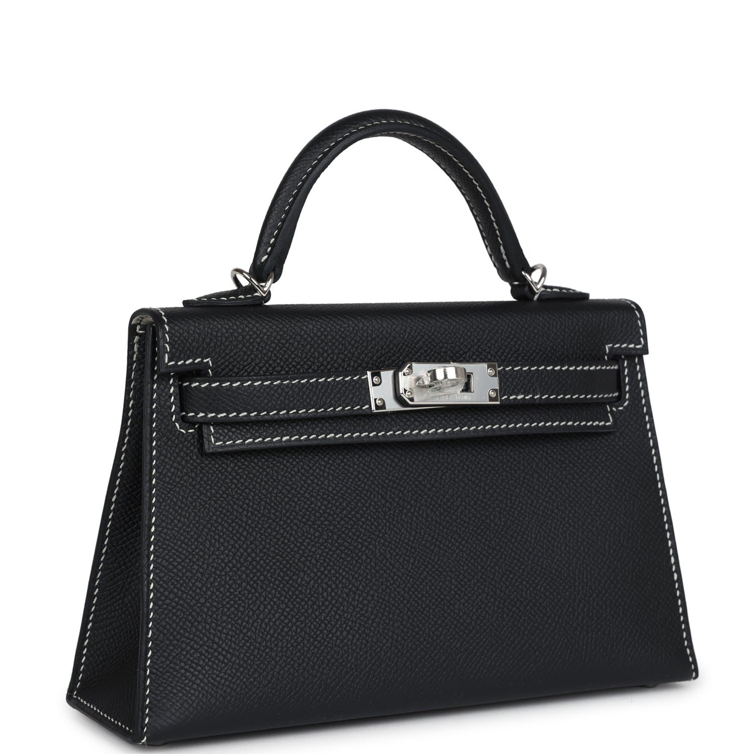 Hermes Special Order (HSS) Kelly Sellier 20 Black Verso Epsom Palladium Hardware - Exclusu