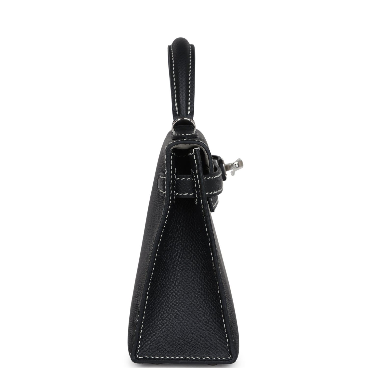 Hermes Special Order (HSS) Kelly Sellier 20 Black Verso Epsom Palladium Hardware - Exclusu