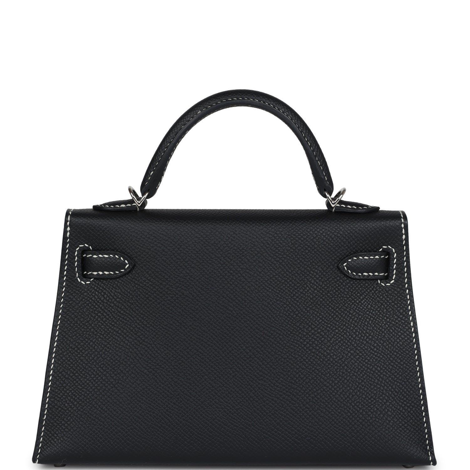Hermes Special Order (HSS) Kelly Sellier 20 Black Verso Epsom Palladium Hardware - Exclusu