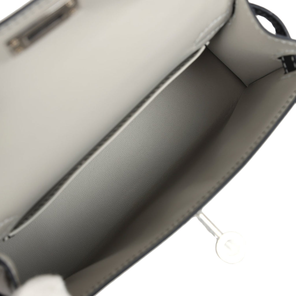 Hermes Special Order (HSS) Kelly Sellier 20 Black Verso Epsom Palladium Hardware - Exclusu