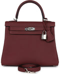 Hermes Kelly Retourne 25 Rouge H Togo Palladium Hardware - Exclusu