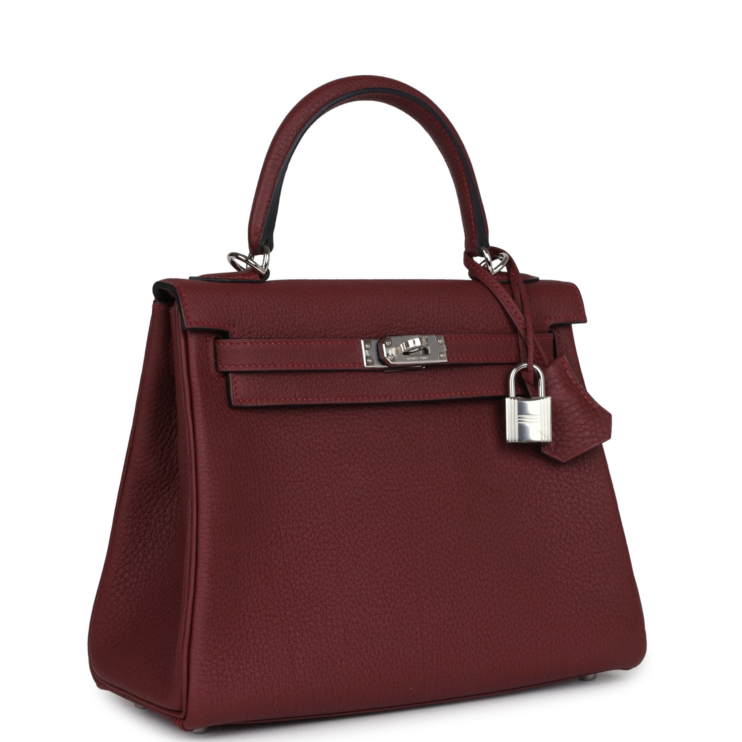 Hermes Kelly Retourne 25 Rouge H Togo Palladium Hardware - Exclusu