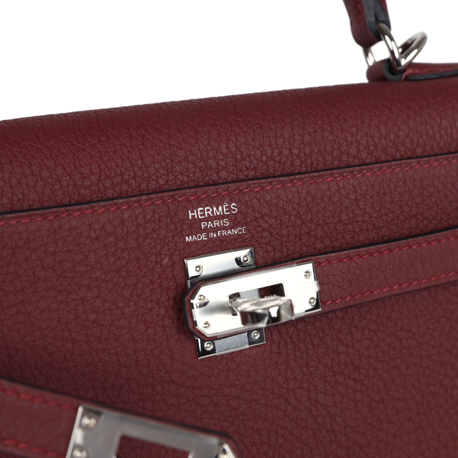 Hermes Kelly Retourne 25 Rouge H Togo Palladium Hardware - Exclusu