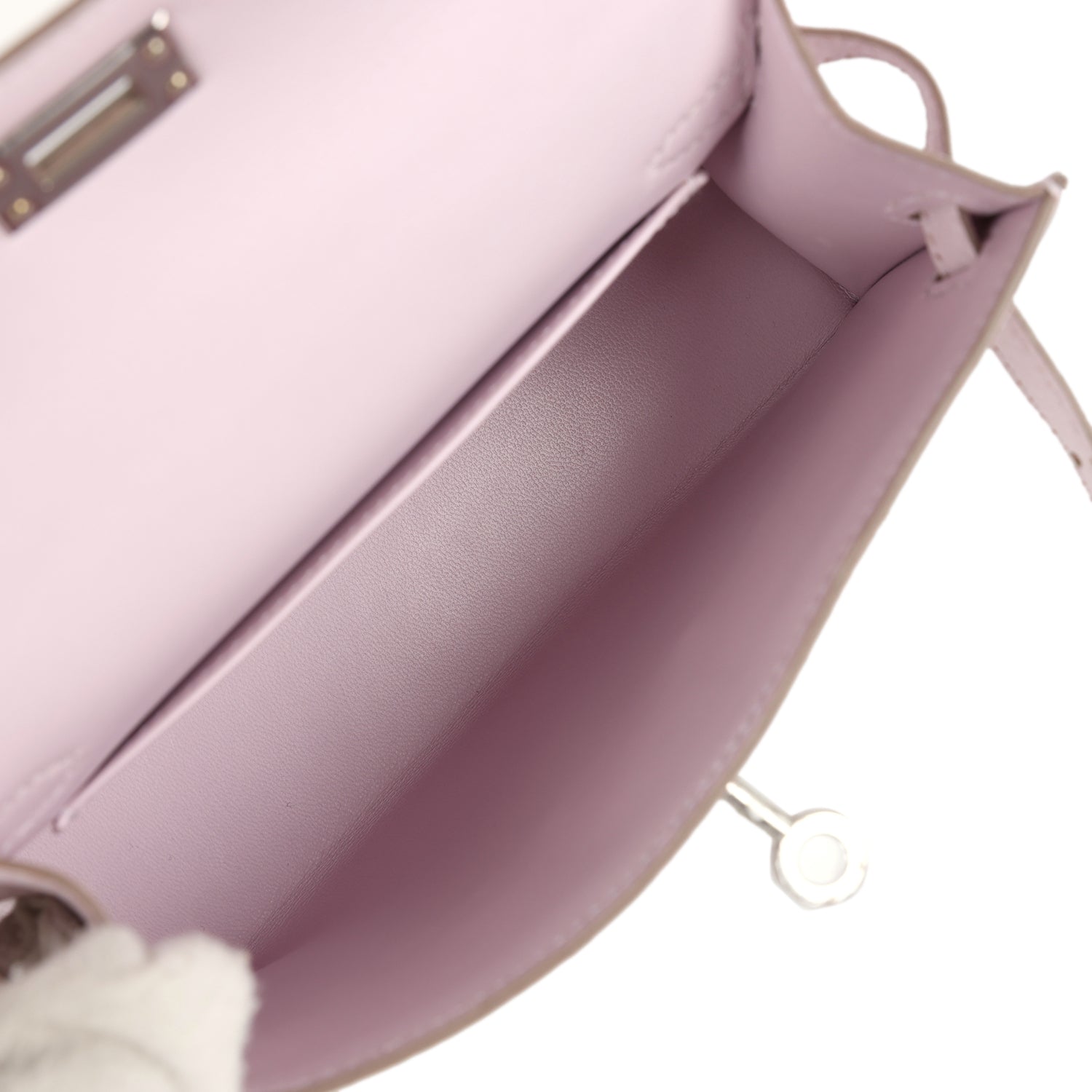Hermes Kelly Sellier 20 Mauve Pale Chevre Palladium Hardware - Exclusu