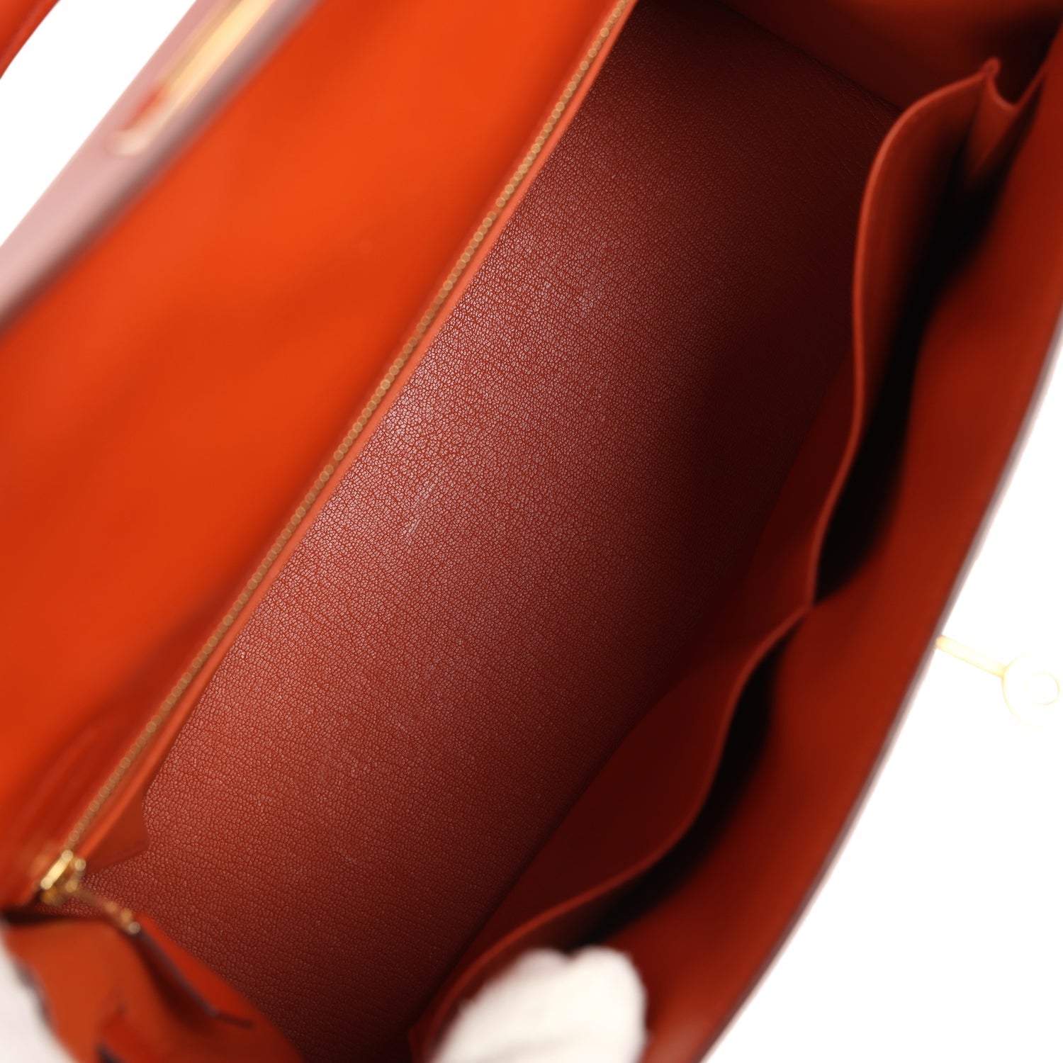 Hermes Kelly Sellier 32 Terre Battue Tadelakt Gold Hardware - Exclusu