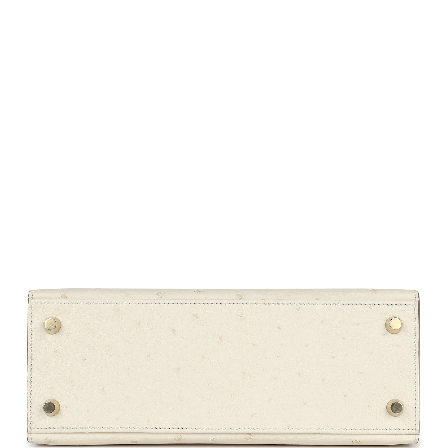 Hermes Special Order (HSS) Kelly Sellier 25 Beton Ostrich Verso Brushed Gold Hardware - Exclusu
