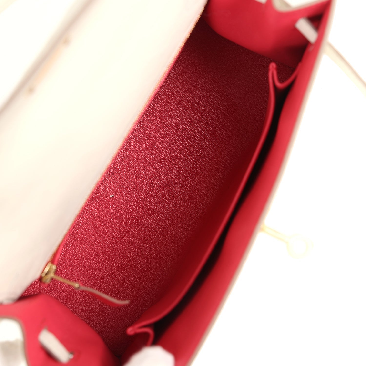 Hermes Special Order (HSS) Kelly Sellier 25 Beton Ostrich Verso Brushed Gold Hardware - Exclusu