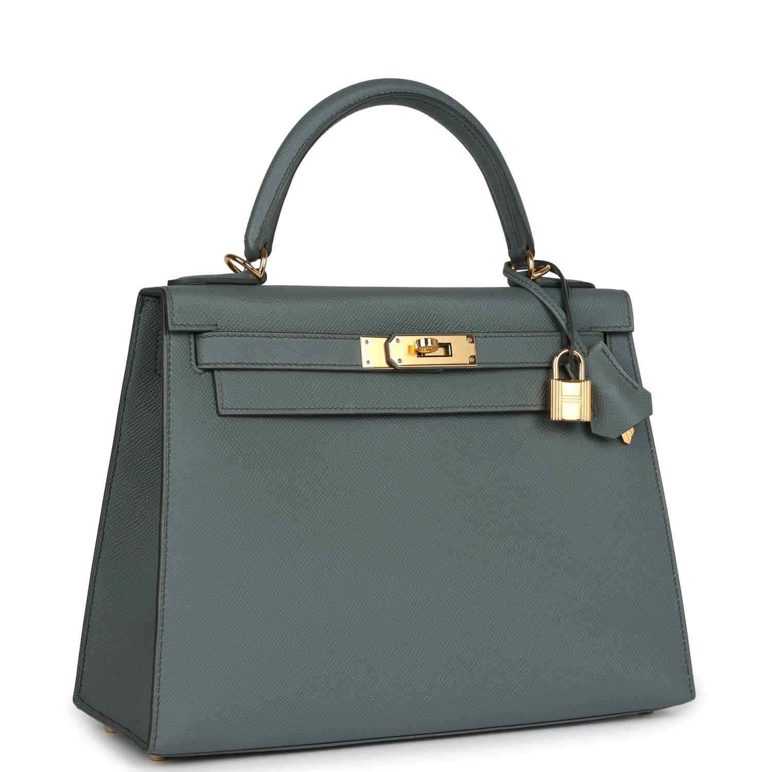 Hermes Kelly Sellier 28 Vert Amande Epsom Gold Hardware - Exclusu