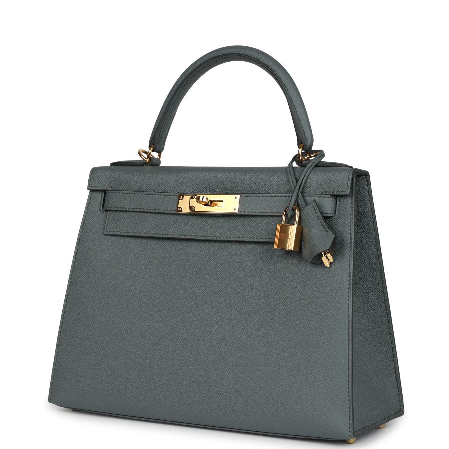 Hermes Kelly Sellier 28 Vert Amande Epsom Gold Hardware - Exclusu