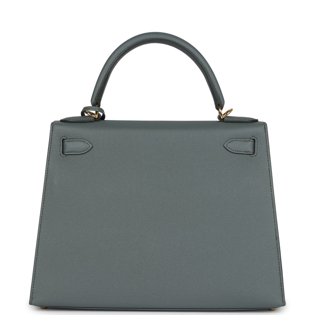 Hermes Kelly Sellier 28 Vert Amande Epsom Gold Hardware - Exclusu