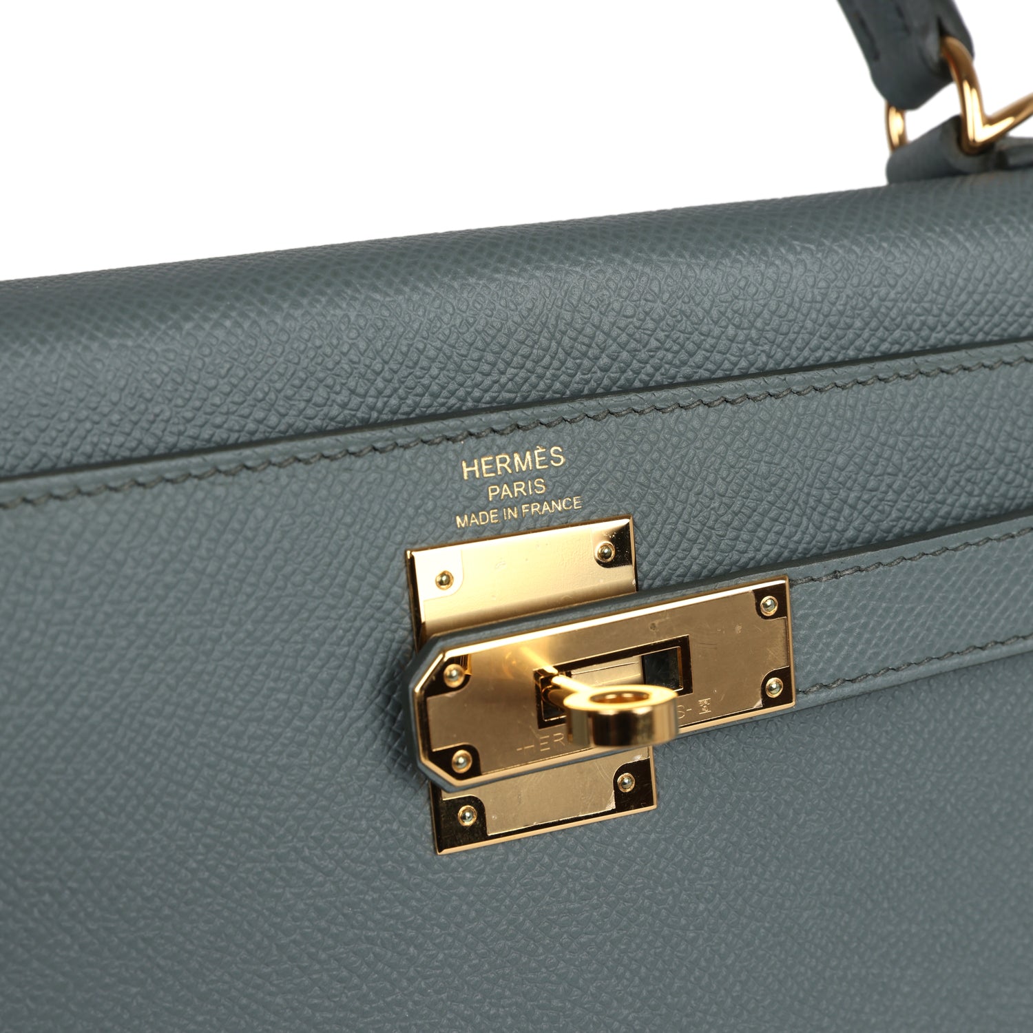 Hermes Kelly Sellier 28 Vert Amande Epsom Gold Hardware - Exclusu