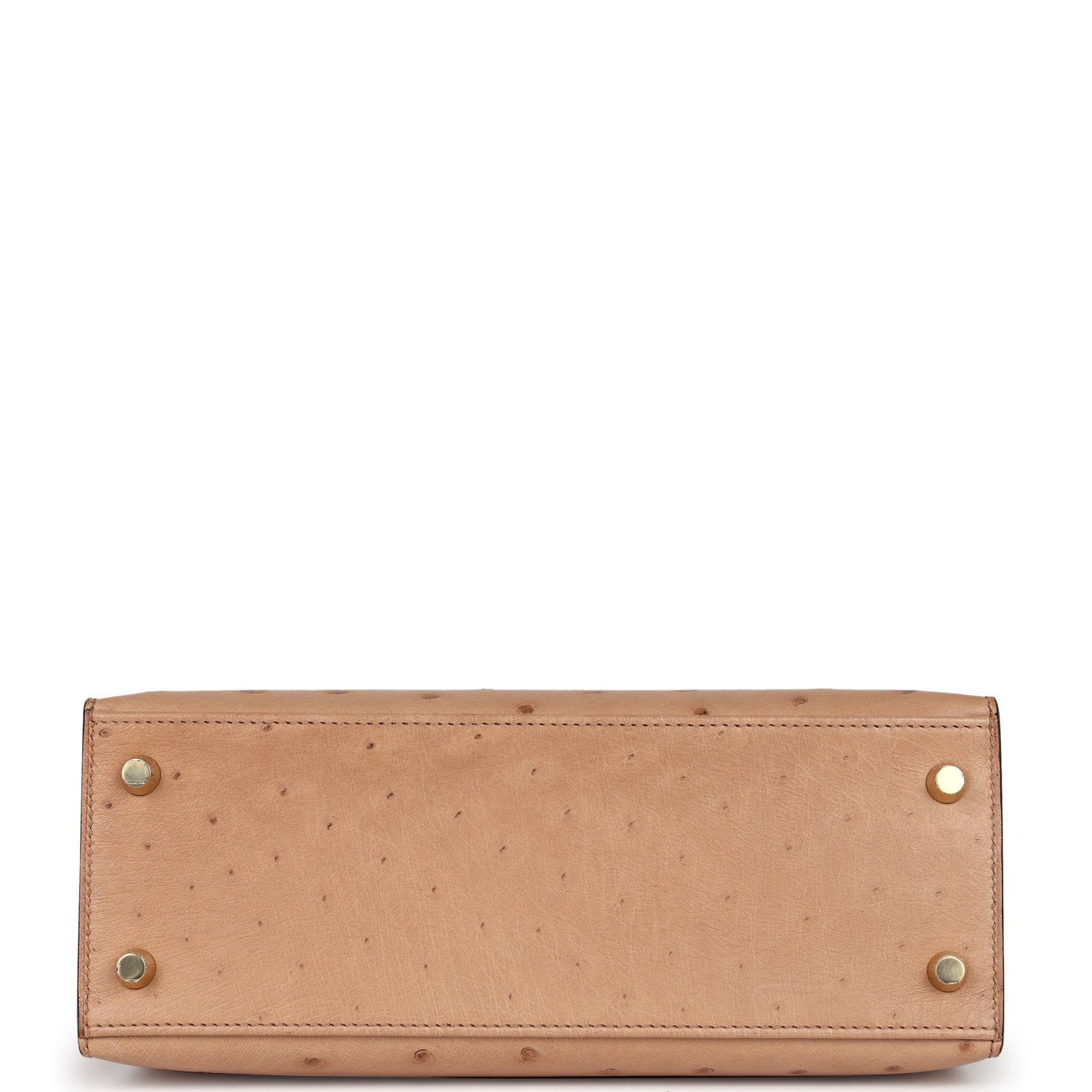 Hermes Kelly Sellier 25 Chai Ostrich Gold Hardware - Exclusu