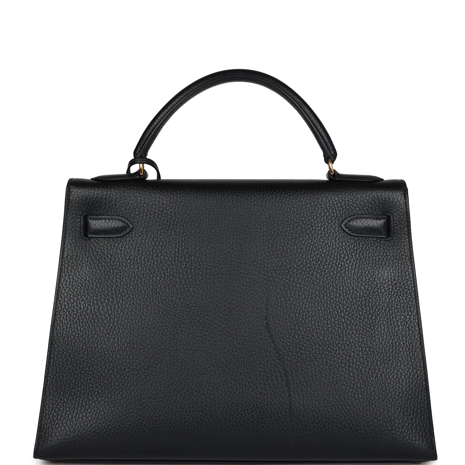 Hermes Kelly Sellier 32 Black Ardennes Gold Hardware - Exclusu