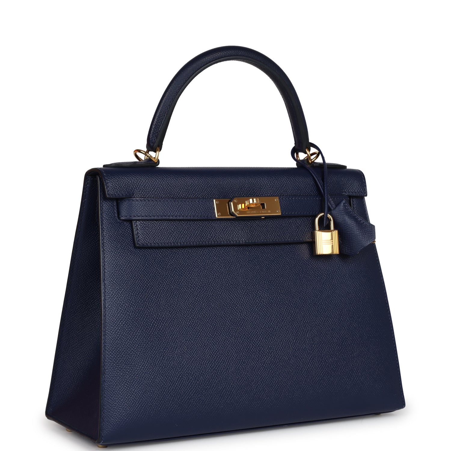 Hermes Kelly Sellier 28 Bleu Saphir Epsom Gold Hardware - Exclusu