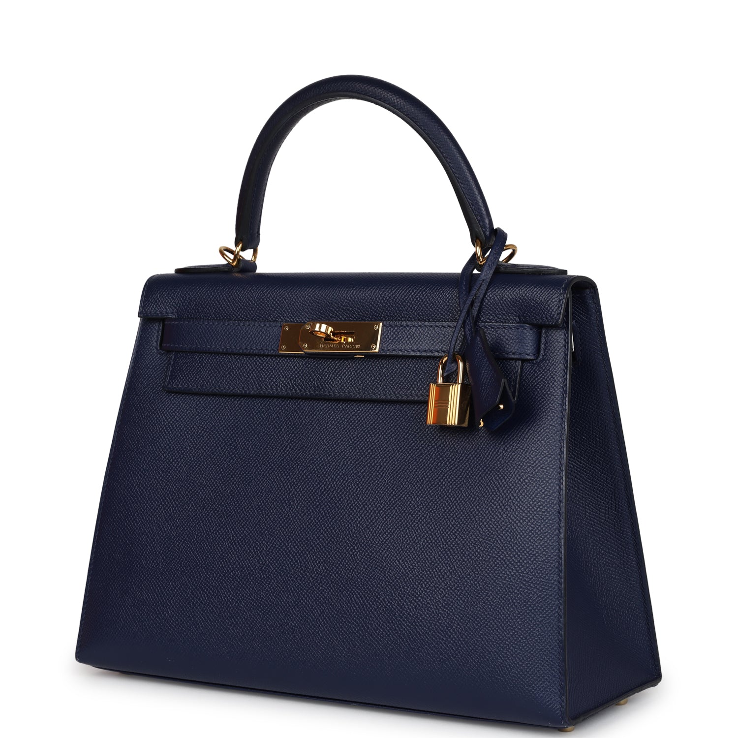 Hermes Kelly Sellier 28 Bleu Saphir Epsom Gold Hardware - Exclusu