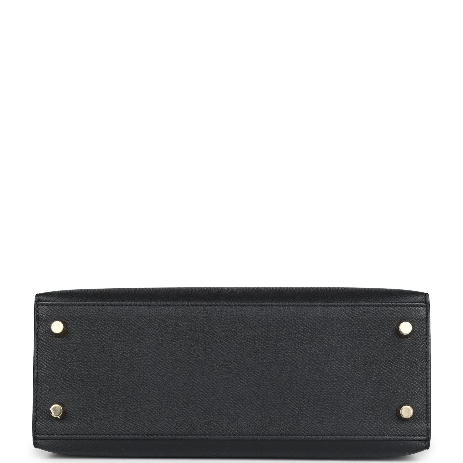 Hermes Kelly Sellier 25 Black Epsom Gold Hardware - Exclusu