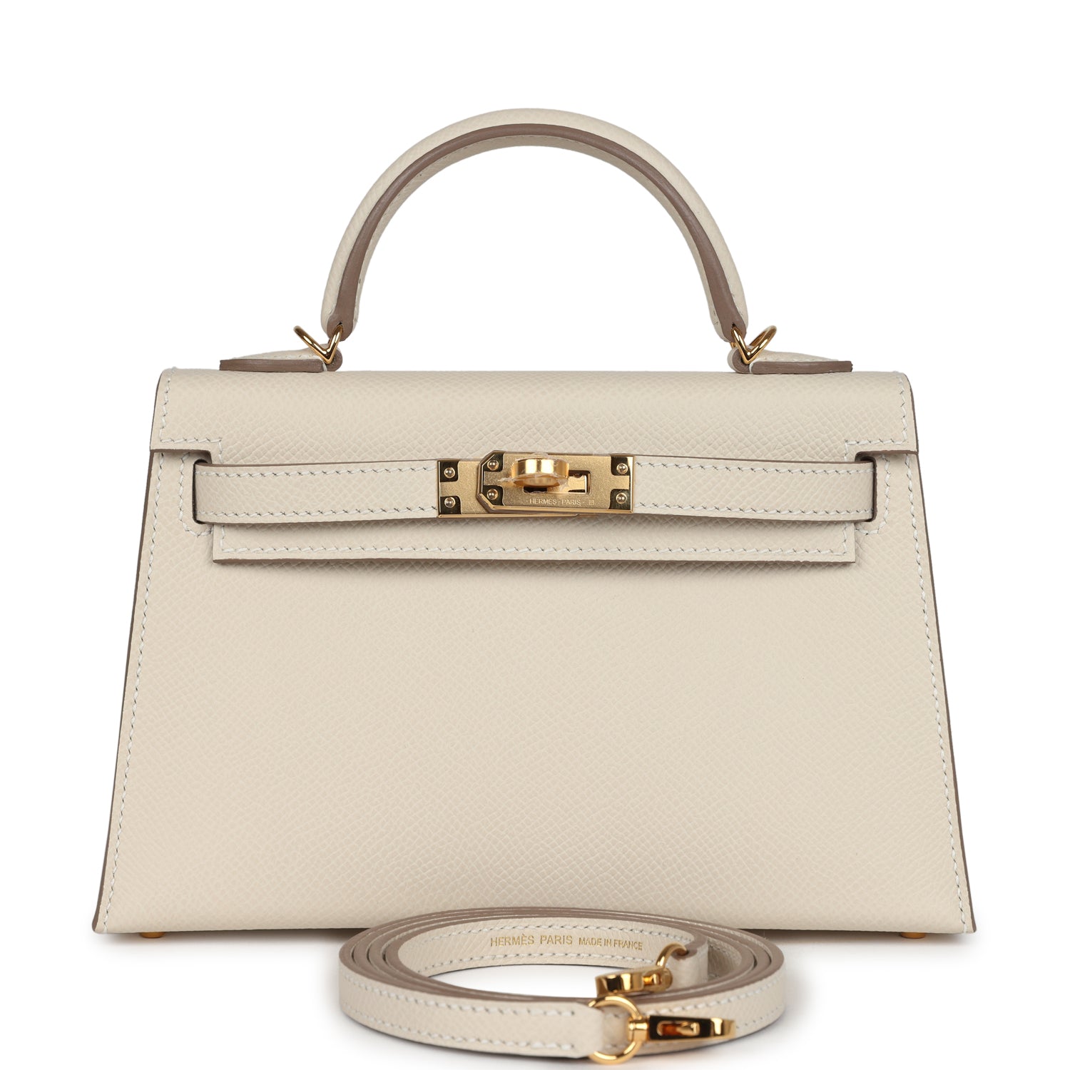 Hermes Kelly Sellier 20 Craie Epsom Gold Hardware - Exclusu