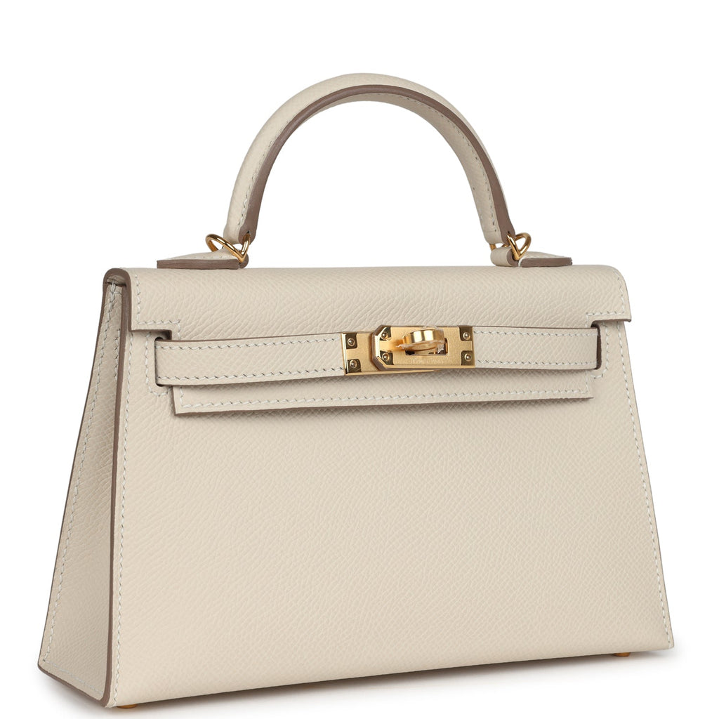 Hermes Kelly Sellier 20 Craie Epsom Gold Hardware - Exclusu