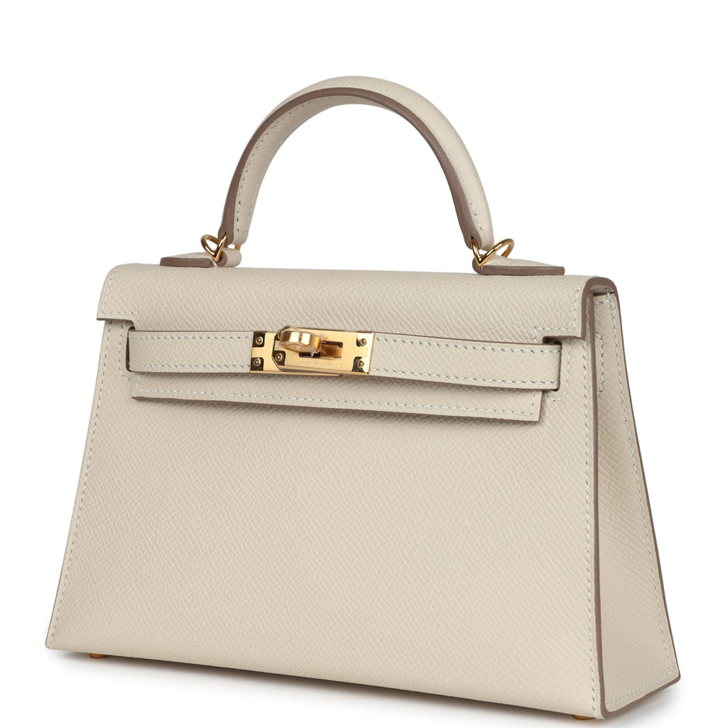 Hermes Kelly Sellier 20 Craie Epsom Gold Hardware - Exclusu