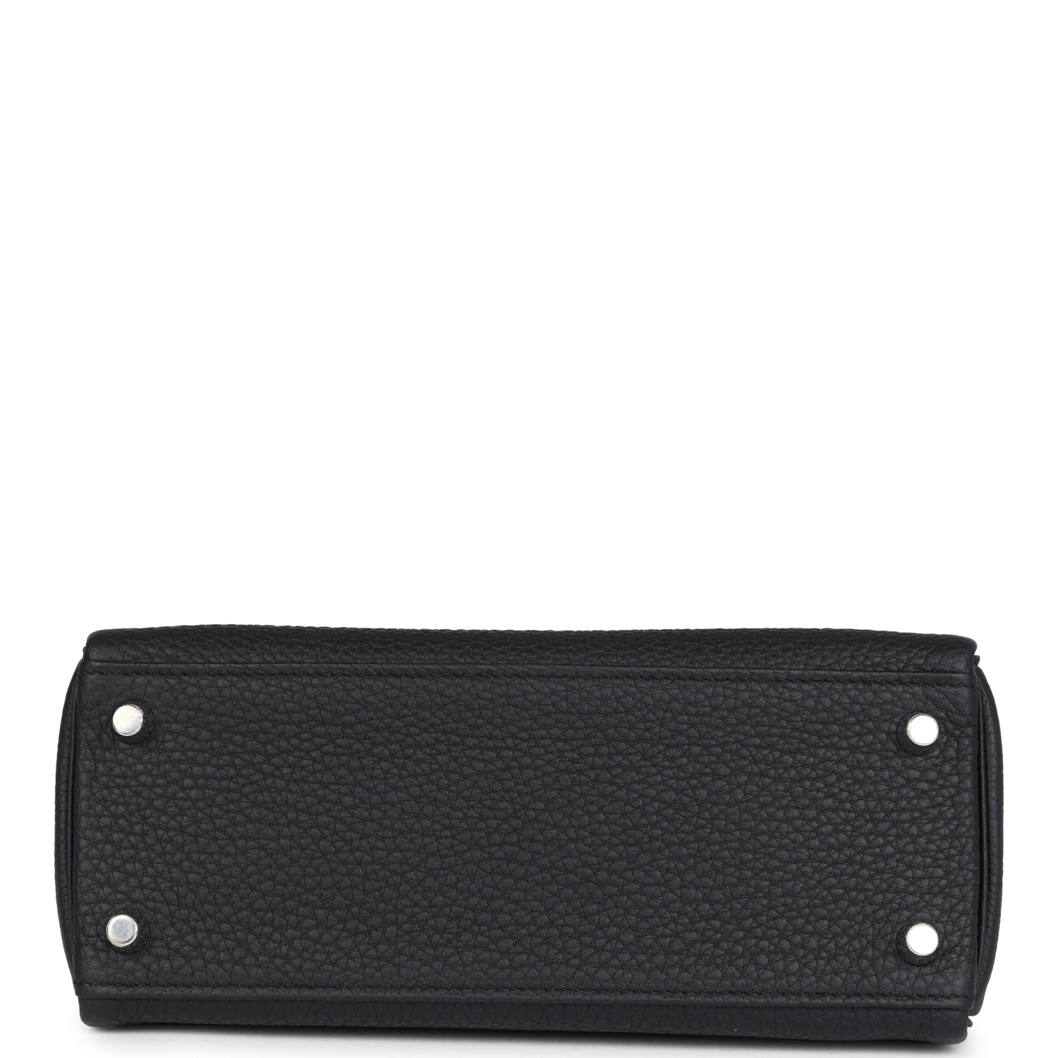 Hermes Kelly Retourne 25 Black Togo Palladium Hardware - Exclusu