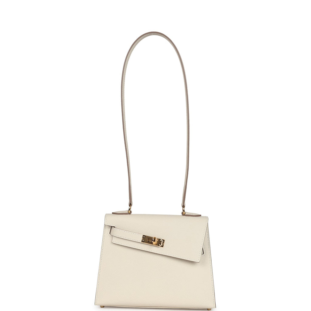 Hermes Kelly Sellier en Desordre 20 Craie Epsom Gold Hardware - Exclusu