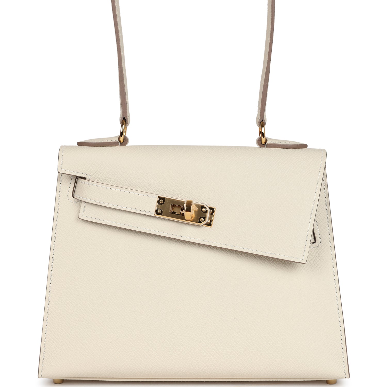 Hermes Kelly Sellier en Desordre 20 Craie Epsom Gold Hardware - Exclusu